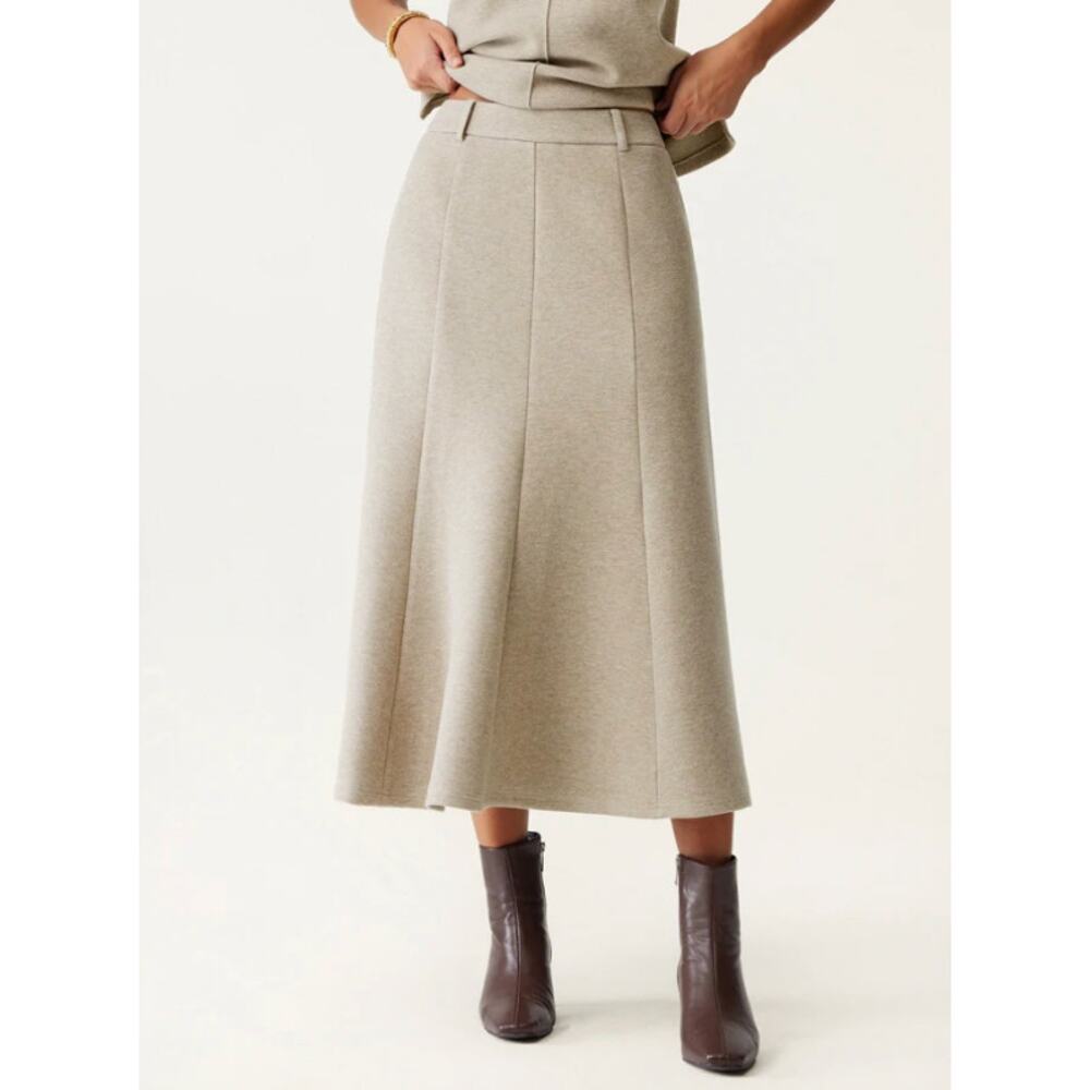 OGL High Waisted Umbrella Hem Midi Skirt NWT SIZE L - Picture 2 of 7